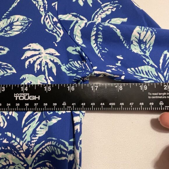 J McLaughlin Womens Catalina Cloth Top Palm Trees Blue Womens Size S - Picture 5 of 6